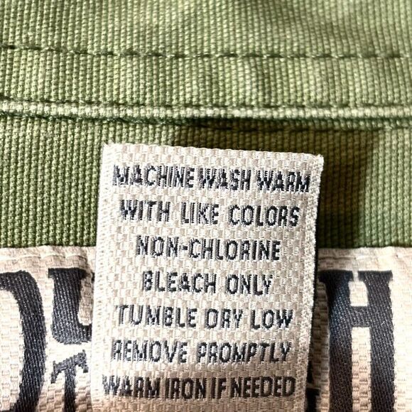 Duluth Trading Co. XL Tall olive green short sleeve canvas heavy duty shirt two - Picture 9 of 11